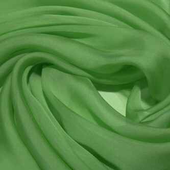 Voal de matase naturala CHIFFON Fluorite Green