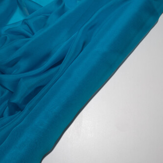 Voal de matase naturala CHIFFON Turqoise