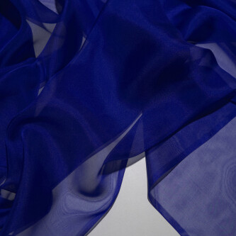 Voal de matase naturala CHIFFON Royal Blue