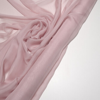 Voal de matase naturala CHIFFON Sepia rose