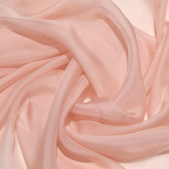 Voal de matase naturala CHIFFON Peach powder