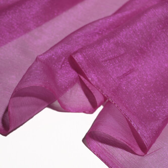 Voal de matase naturala peliculizat creponat Barbie pink 