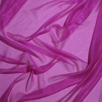 Voal de matase naturala peliculizat creponat Fuchsia raspberry 