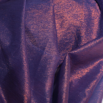Voal de matase naturala peliculizat creponat Violet Iridescent