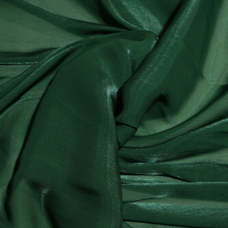 Voal metalizat usor creponat verde