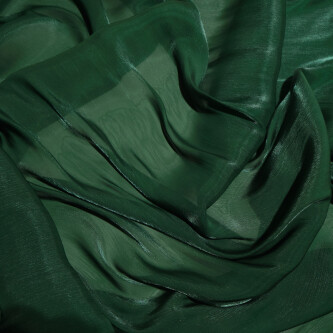 Voal metalizat usor creponat verde