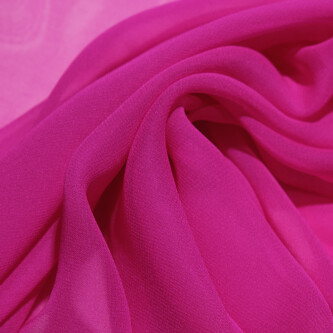 Voal de matase naturala Georgette Fuchsia